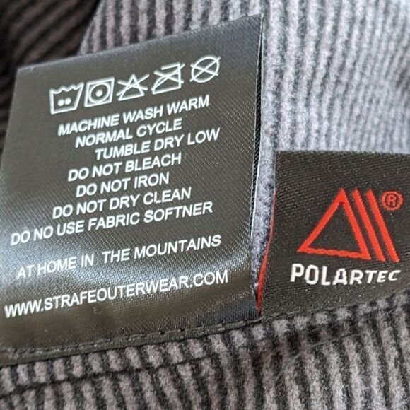 Strafe Tech Crew Fleece Grey & Black Stripes Long Sleeve Sweatshirt Mens Size S - Picture 14 of 14